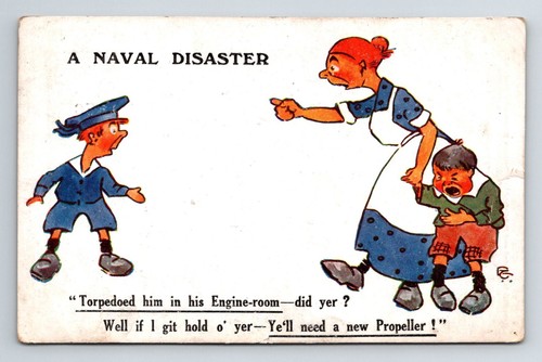 Comic postcard children - postcard:, 'a