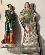 Spanish Glass Figurines x 2