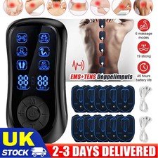 EMS+TENS Dual Channel Machine for Pain Relief, TENS Unit Muscle Stimulator New