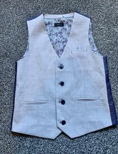 New Next boys 10 years grey suit waistcoat wedding special occasion