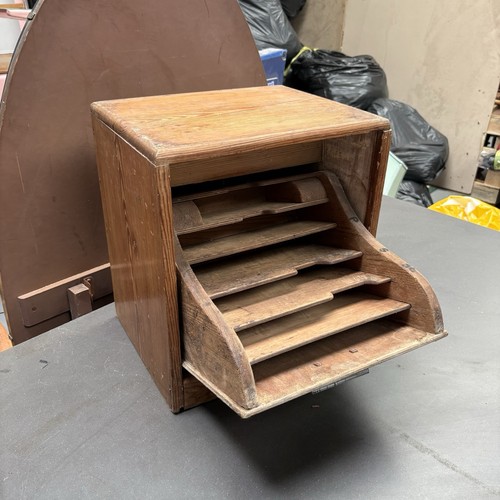 Vintage wood letter file - vintage,