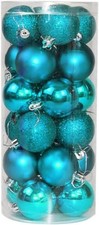 6X Christmas Baubles Hanging