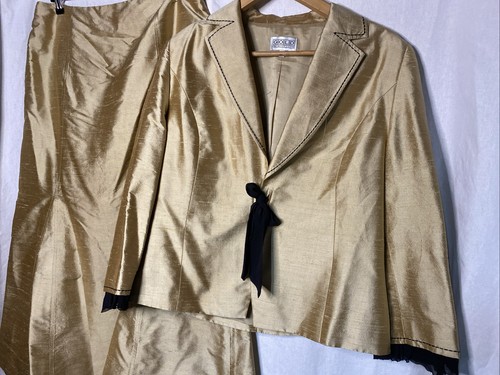 Gold michael silk blazer - gold,