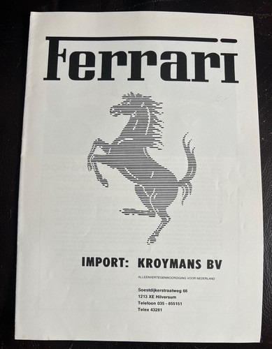 1979 ferrari sales brochure - ferrari,