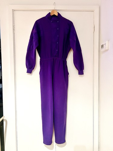 Purple jersey jumpsuit - purple,
