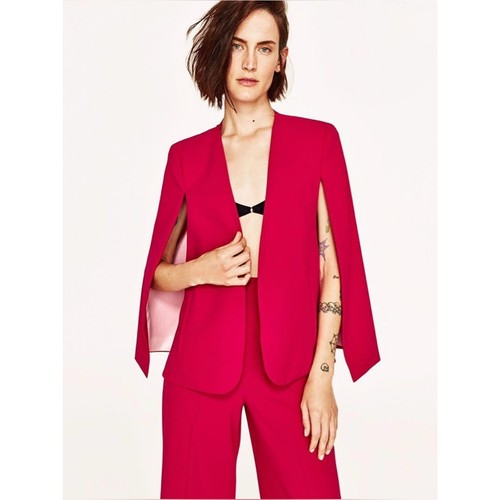 Zara cape blazer fuchsia - cape,