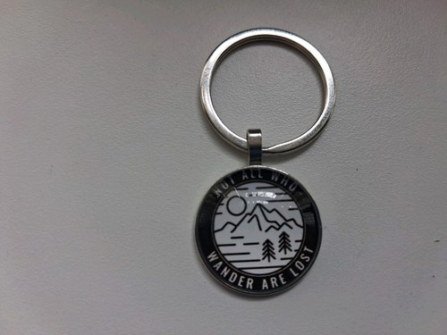 Van life metal flat keyring - van,