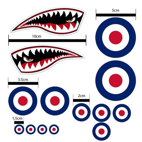 Plane stickers spitfire toy - stickers,