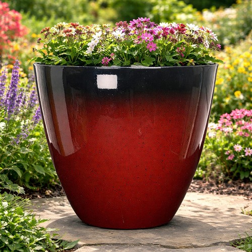 Red round glazed - red, egg
