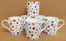 Polka dots painted - effect, mugs
