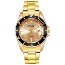Gold Dial Silver Strap Rolex
