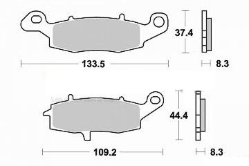 Brake pad kawasaki 650 - pad,