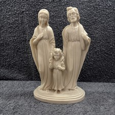 Lovely Piece of Holy Family Figurine Mary Joseph Jesus Made In Italy Alabaster