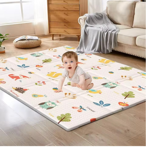 Foldable baby play - play, mat