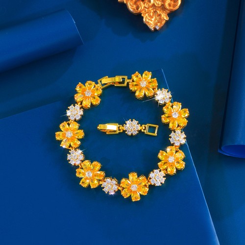 Gold plated flower - plated, cubic