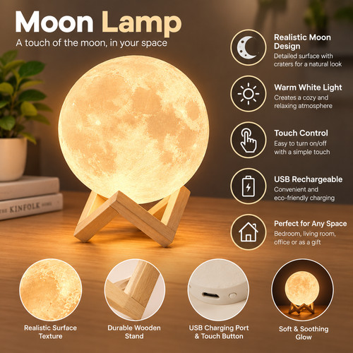 Moon lamp upgrade 128 colors - lamp,