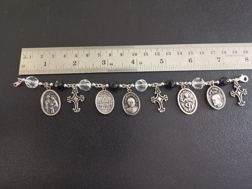 Rosary charm bracelet 14k - rosary, (14k