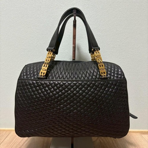 Bally black quilted leather - black,