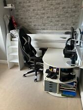 Stompa Single cabin bed with desk, shelves and cupboard
