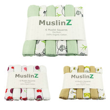 MuslinZ 6 Pack Organic Cotton