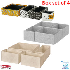 IKEA Storage Box Set Foldable Drawer & Wardrobe Organisers Durable &Space Saving