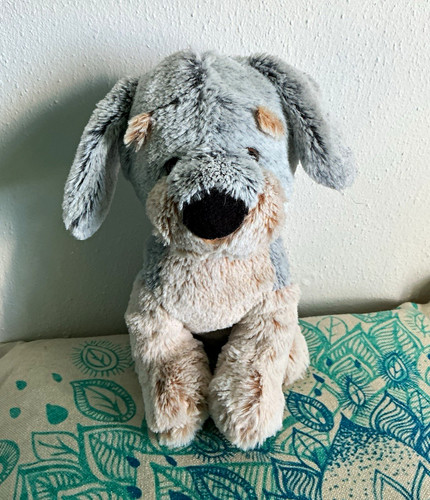 Grey beige plush stuffed - &,