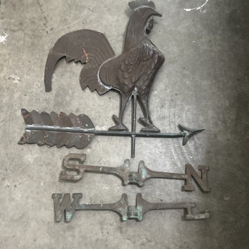 Rare antique copper rooster - antique,