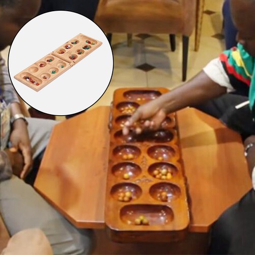 Folding solid wood mancala - solid,