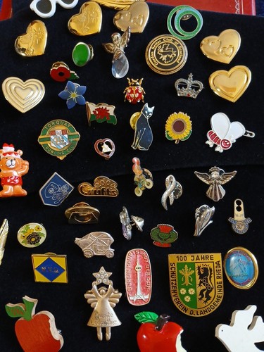 Joblot vintage modern pins - vintage,
