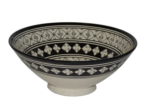 Moroccan ceramic plate bowl - ceramic,