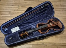 Electric Violin Carlo Giordano Silenzia 4/4 Full Size With Case And Bow
