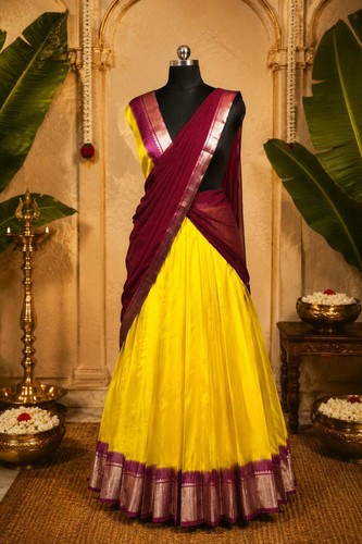 Yellow maroon kerala half - yellow,