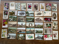 Joblot 40 Old Postcards Topographical Birthday & Xmas Cards c1900 to c1920