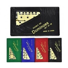 Double 6 Six Dominoes With Box Traditional Standard Set of 28 Tiles Travel Game