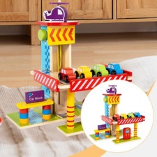 Wooden Parking Garage Playset