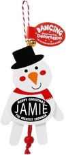 Jamie Snowman Decoration Dancing Christmas Tree Present Gift Stockin Moving