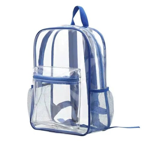 Clear pvc backpack transparent - clear,
