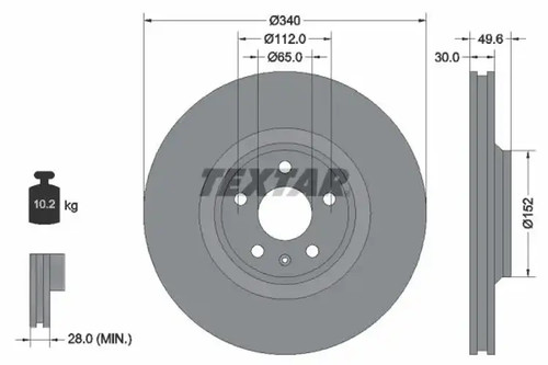 Brake disc internally - 2x,