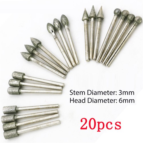 20pcs 6mm 3mm - , diamond