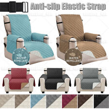 Waterproof REVERSIBLE Recliner Chair Cover Non Slip with Pocket Sofa Protector