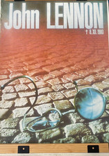 JOHN LENNON SHOT 8.XII.1980 VTG USSR Poster The Beatles Rare Art Dead