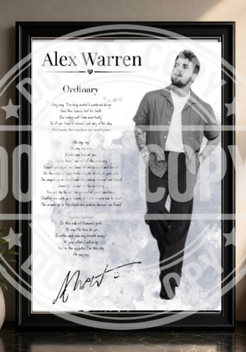 Alex warren inspired print - warren,