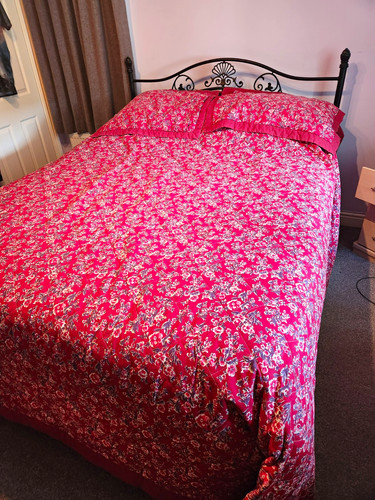 King size floral - floral, quilted