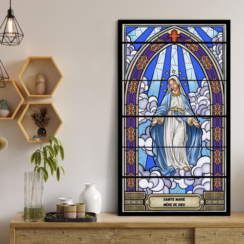 Virgin mary stained glass - mary,
