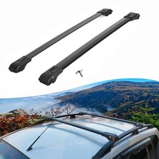 2X Car Roof Rack Cross Bars for Ford Ranger 2023+ Lockable Roof Bars Black