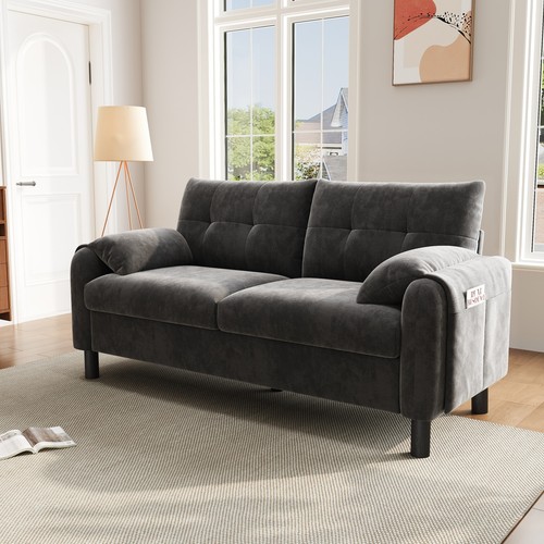 Grey seater sofa - sofa, small