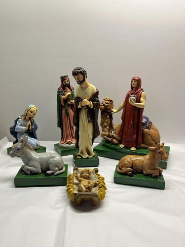 Vintage nativity set italy - vintage,
