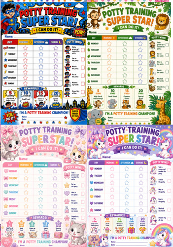 Potty training reward chart - potty,