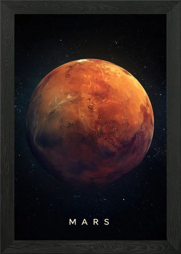 Planet mars space - mars, framed