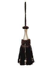 Brown Pisa Key Tassel Silver